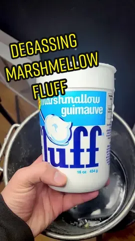 Degassing marshmallow FLUFF in a vacuum chamber! #DIY #howto #satisfying #fyp #vacuum