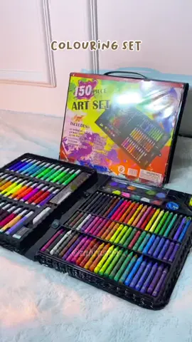 Colouring set 150 pcs yang super lengkap ini cocok banget buat anak-anak, gaperlu beli krayon/spidol terpisah lagi✨#colouringset #coloringset #cumaditiktokshop