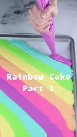 Rainbow Jelly Roll Cake Part 1 🌈#rollcake #rainbowcake #cake #FoodTok #baking