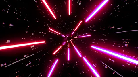 FREE BACKGROUND [4K] Lazer Tunnel - Colorful Visuals