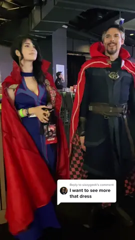 Reply to @sisoygeek I didn’t take nearly enough pics 😭 but I have this sleepy, cape-swiveling video w the lovely @Dr Strange ❤️ #multiverseofmadness #drstrange2