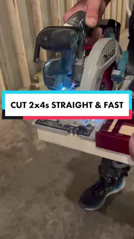 Cut your 2x4s straight and FAST! #DIY #fyp #woodtok #framing #basementremodel #saw #basement #tools #BenderHomes #tips #contractorlife #contractor #FindYourEdge