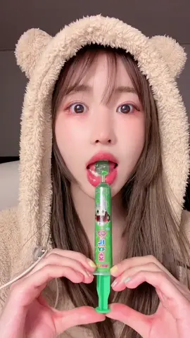 주사기 먹방💉#간식#간식리뷰#신박한간식#먹방#fyp#asmr