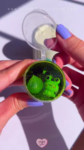 Give this slime a name WITHOUT using the word FROG 🐸💕 Shop is now OPEN! ✨ This is Froggo Boba, a thick & glossy slime that's sm fun to put together! Scented sweet green apple x milk tea 🧋🍏💚 Available now! #oddlysatisfying #asmr #jigglejiggle #mymoneydontjiggle #satisfy #fypシ