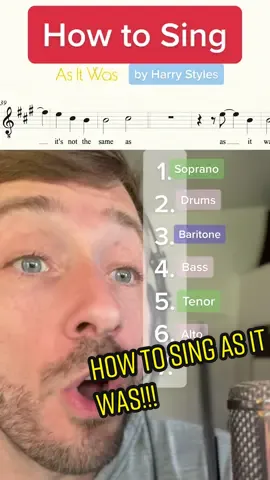 HOW TO SING As It Was by @HSHQ 🍉 #howtosing #acapella #asitwas #harrystyles #fypsounds @peterhollens 👀