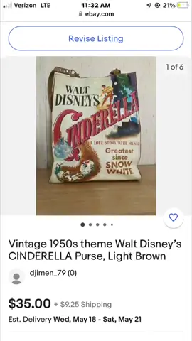 #Vintage #1950s theme #Waltdisney #waltdisneypurse #disney #cinderella #vintagepurse #ebay #ebayseller #forsale #collectable