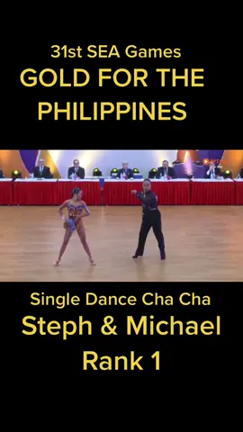 Gold for the Philippines #fyp #fypシ #fyoupage #foryou #foryoupage #dancesport #latin #ballroom #ballroomdance #seagames31 #vietnam #philippines #chacha