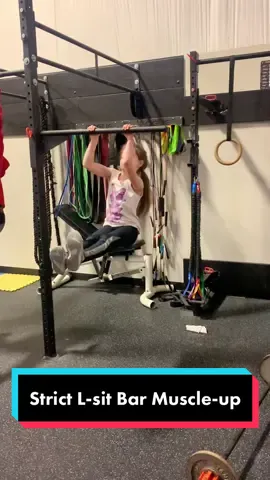 Crazy strong!  Can you do this challenging move?  #FitTok #lsitchallenge #kidfitness #aok #lsitmuscleup #upwardfitness