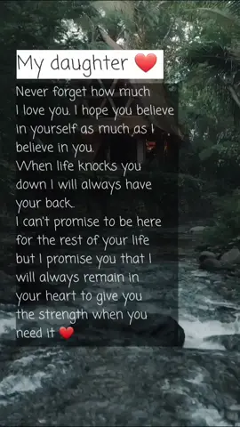 To my daughter ❤️ @chqmvliox #fatheranddaughter #daughter #dadanddaughter #iloveyou #father #daughter #dadsoftiktok #heart #Pride #growingup #childhoodmemories #responsibility #mydaughter #quotes #spreadyourwings