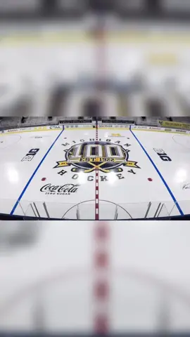 New ice, new logo, year 💯 #goblue #100thanniversary #michiganhockey