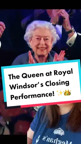The #Queen was all smiles again at the final performance of the #royalwindsorhorseshow! ✨👑 #queenelizabeth #platinumjubilee #ladylouisewindsor #royals #royaltea #britishroyals