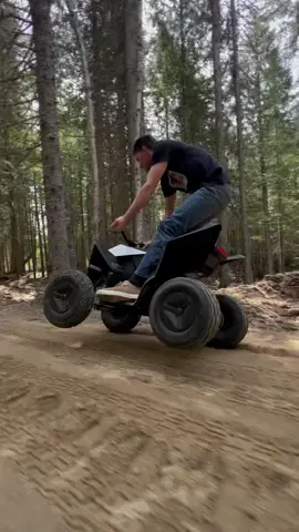 Longest side wheelie on a cyber quad ever??  #grindhardplumbingco #sentandbent #powerwheels #tesla #fullsend