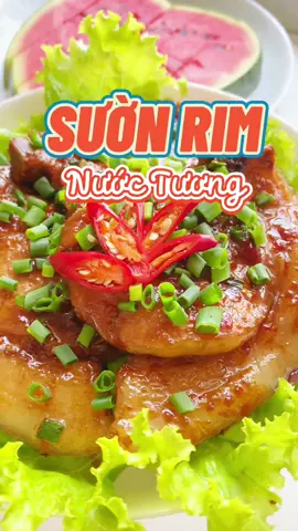 Sườn rim nước tương thơm dậy cả khu phố là có thật nha #ancungtiktok #food #vibula #suonram #sieudaubep