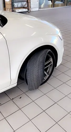 my tire is broken 😔 #audi #cars #fyp