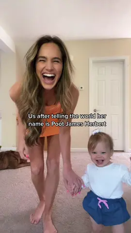 HER FACE AT THE END 🤣🥹 POOT IS GOING TO BE A POPULAR NAME JUST WATCH #poot #baby #mom #MomsofTikTok #trend #fyp #4u #react #reaction #surprise #viral #sass #momlife