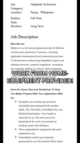 #wfh #wfhlife #bpo #bpolife #stefanini #helpdesk #helpdesklife #equipmentprovided email me at izelbiancablanca.pelayo@stefanini.com