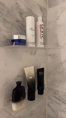 So happy these were easy to install #showertok #bathroomdecor #bathroom #acrylicshelves #showershelves #bathroomorganization