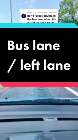 Reply to @dj_murray98 bus lane is just the left lane when it’s not in operation. #buslane #driving #dashcam #car #cartiktok #cartok