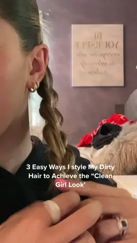 the easiest hair styles that always look good ❤️ this has been my go-to hairstyle for so long now 🤗🤗 i added olaplex #8 to smooth it back