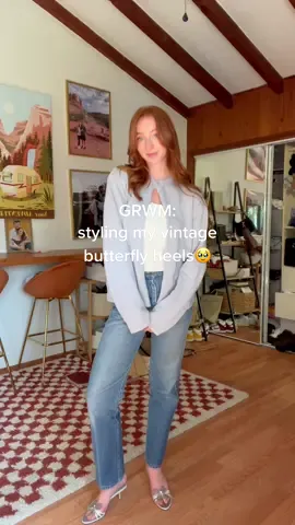 My toxic trait is buying vintage heels when I’m sad 🥰 #vintageheels #getreadywithme #djerfavenuetryon