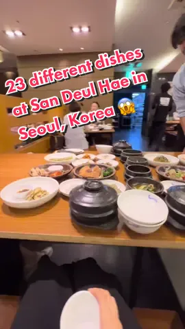 23 different dishes at San Deul Hae in Seoul, Korea!! Brought out on sliding table😱 #seoul #koreanfood #seoultravel #korea #Foodie #fyp #foodinkorea #koreanfoodie #cool #viral #trending #tiktokfood