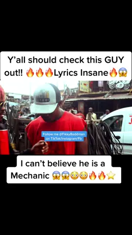 Y’all should check this guy out!!! 🔥🔥😱😳His lyrics are so insane I can’t believe he’s a mechanic #FikkyBaddman #Xfreestyle #FYP #TheMostCompleteArtiste #Viral #ViralVideo #Trend