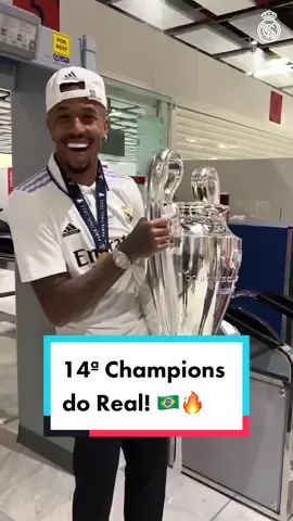 O @edermilitao não foi aprovado no raio-x no aeroporto por um bom motivo… 😂 Mais uma taça de #LigaDosCampeões para o #RealMadrid! 🏆 Crédito: @realmadrid #EsporteNaBand #ChampionsLeague