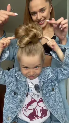 Easy way to do VOLUME BUN✨#childrenhairstyle #hairideas #babyhairs #hairhacktiktoks #hairhacks101 #motherdaughter