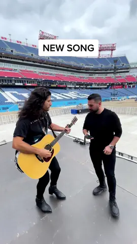 We knew this weekend would be emotional and full circle getting to play the stadium in Nashville with Kenny Chesney, so we decided to hop on the bus early and write a song.  Give it a listen, drop a comment, and let us know if you think we should record it for real.  As always, we love y’all so much and appreciate the support more than you know.  ❤️ #danandshay #kennychesney #countrymusic #acoustic #newsong #livemusic #sing #nashville