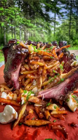 Pork Crown Poutine!!?? YESS, Please.!!! #YOLO #asmr #OUTDOORCOOKING  All monitored with my @meatermade