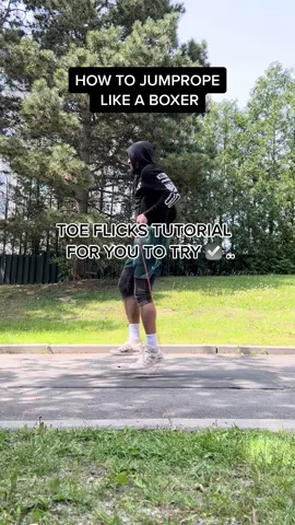 How to jumprope like a boxer : Toe flicks tutorial for you to try ☑️ ..