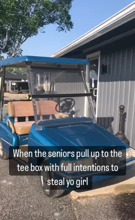What would you do if 2 grandpas played through you in this. #golf