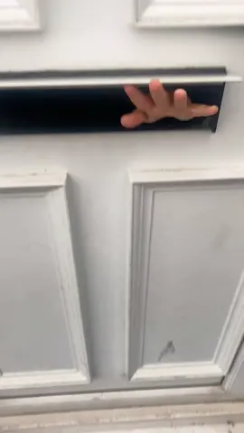 When you see a small hand through the mail box at the door #creepy #smallhand #mailbox