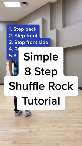 Simple 8 step shuffle rock tutorial #shufflerocking #shuffle #tutorials #dance