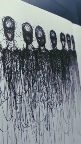 Dark figures #sketch #foryoupage #fyp #fy #draw #Drawing #sketchbook #pen #art #chaotic #abstract #dark #expressive
