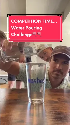 Who has the steadiest small-to-midsized hands? #waterpourchallenge #fyp #washed #spill #harderthanitlooks #fy #comedy #competition