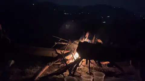 Life if better by the camp fire 🔥 #nepalitiktok #random #camper #camping #music