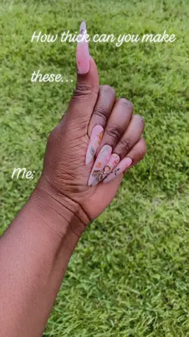 How thick can you make press on nails? As thick as you want me to. #pressonnails #FrunktheBeat #acrylicnails #pressonnailbusiness