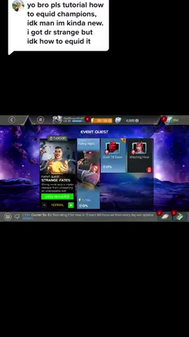 Reply to @azmuly first choose your mission or quest then right before you start click on edit team and using your finger click on the character you want to use and slide them over to your team #marvelcontestofchampions #game #ios
