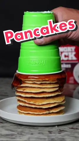 Pancakes syrup and sprinkles @Hungry Jack