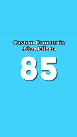 Custom Number Counter Animation in After Effects #aftereffects #adobeaftereffects #aftereffectstutorial #premierepro #adobepremiere #videoediting
