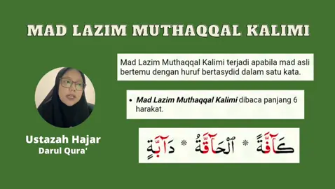 Jom BelajarTajwid: Mad Lazim Muthaqqal Kalimi#tajwid#alquran#ustazwadiannuar#ustazazharidrus#tiktokguru_malaysia#marimengaji#jombelajar#tiktokmalaysia