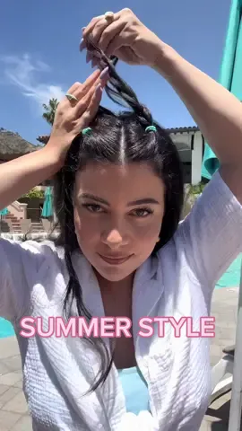 It was 89° today 🥵 #poolhairstyles #summerhairstyles #hairstylingvideo #hairtutorial