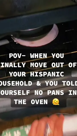 I really thought I wasn’t going end up with  pans in the oven crazy girl 🤪 #hispanictiktok #hispanicsbelike #fyp #pansintheoven #iammymothersdaughter