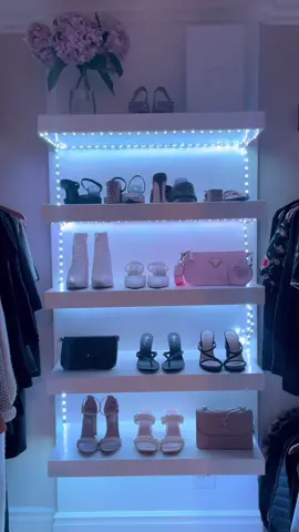 transforming my closet with the cutest lights 🤍 thanks to @charkee led lights_US  for these! check out the charkee store on Amazon or click the link in my bio to purchase these LED lights for the best deal! 🫶🏼 #foryoupage  #transition #fypシ #transformation #closettransformation #cleancloset #organizedcloset #ledlights #ledlightstrip #ledlightchallenge #diyproject #diyhomedecor #ledlightsdiycolors #aesthetic #aestheticcloset #moderntechnology