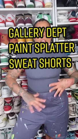 Gallery Dept paint splatter sweat shorts