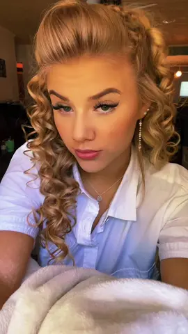 Prom hair and makeup 🤍                                      #fypシ #prom