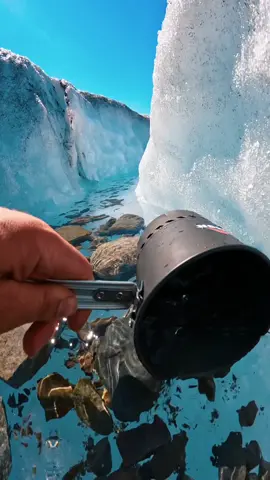 Gotta get some water for cooking… def can drink it straight out of these rivers so far up on protected glaciers! 💙🙌🏼 #alaska #glaciers #camping