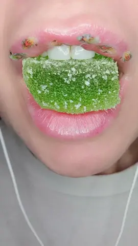 Do You Have A Favorite Green Emoji 💚💚💚 #SatisfyingLips #jelly #green #satisfying