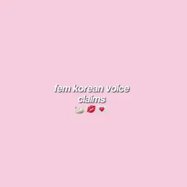 fem korean voice claims!!! // new theme? might change it lol #SHIFTING #shifting #dr #shifttok #script #foryoupage